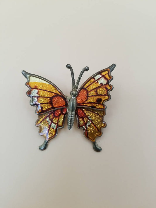 Stunning Colorful Enamel Butterfly Brooch Pin