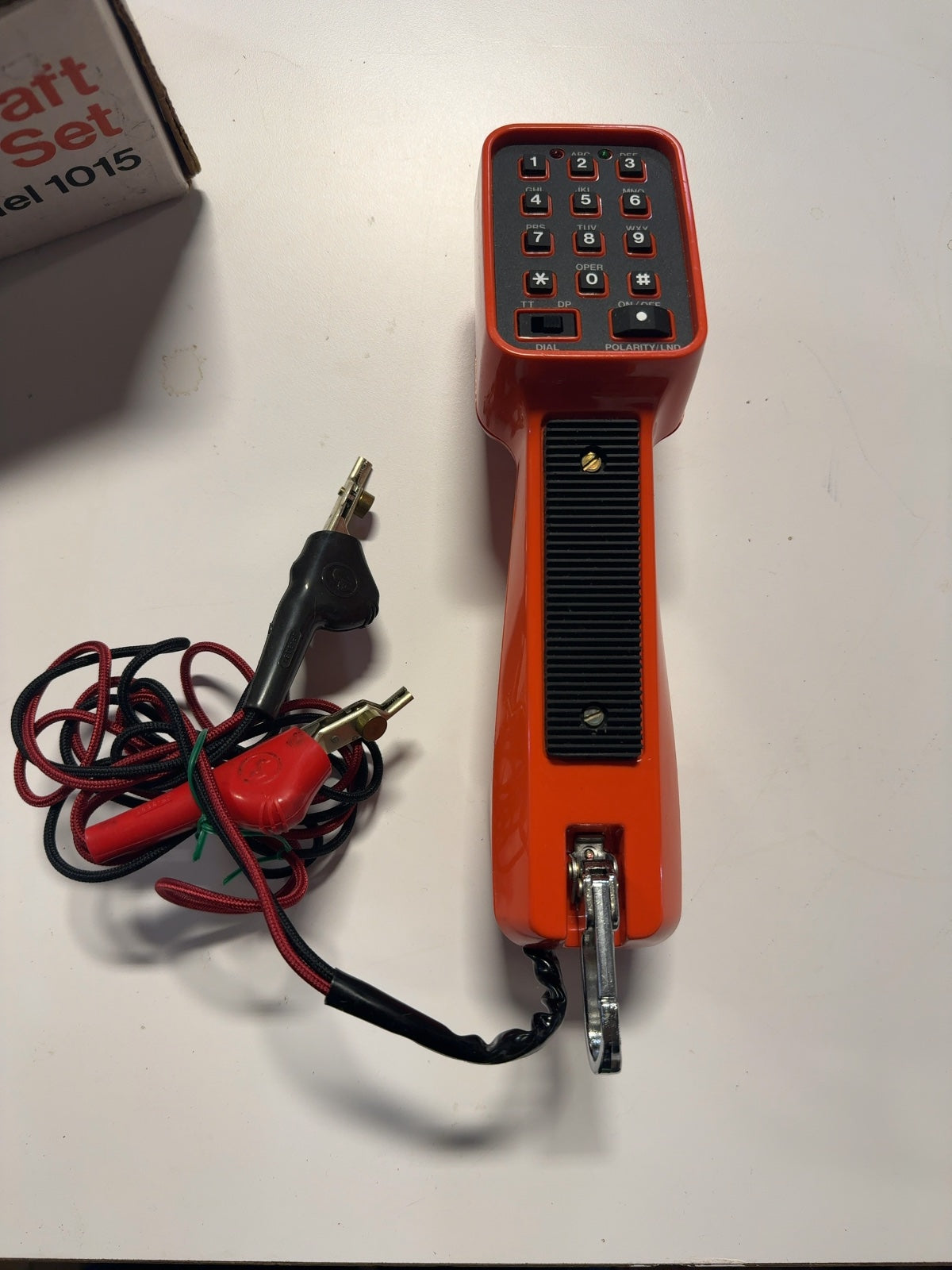 AT&T Craft Test Set Model 1015 Lineman Butt Set Telephone Line Tester Cords