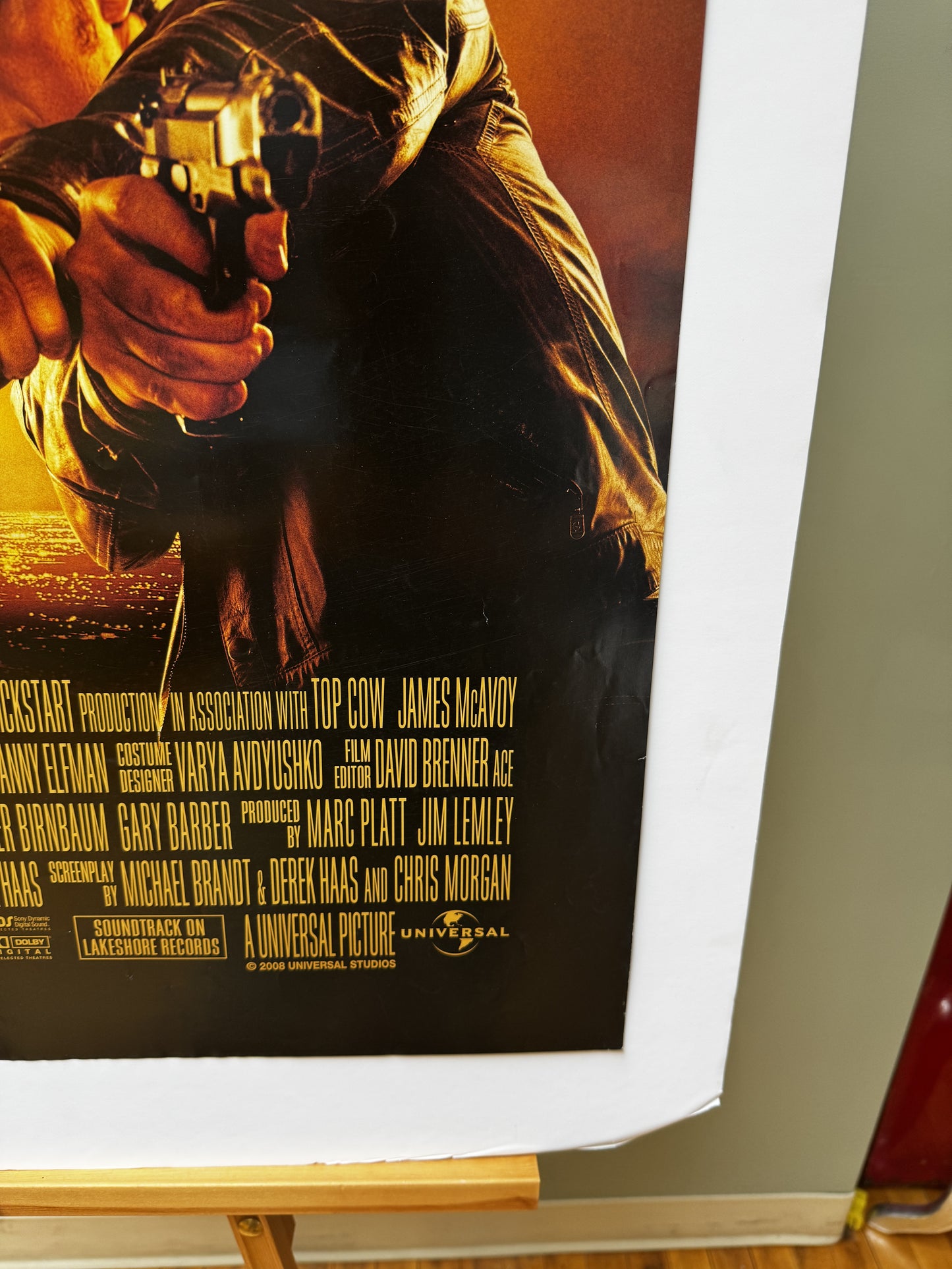 Wanted (2008) original movie poster - detail