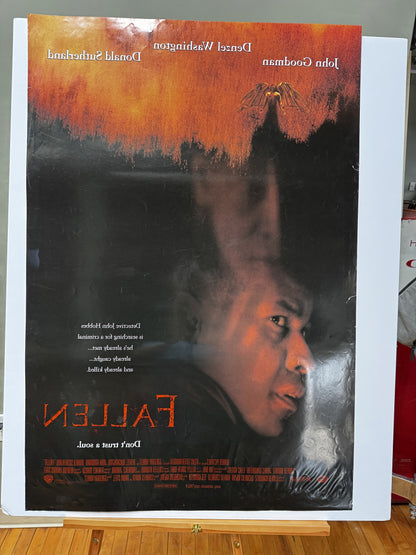 Fallen (1998) original movie poster - detail