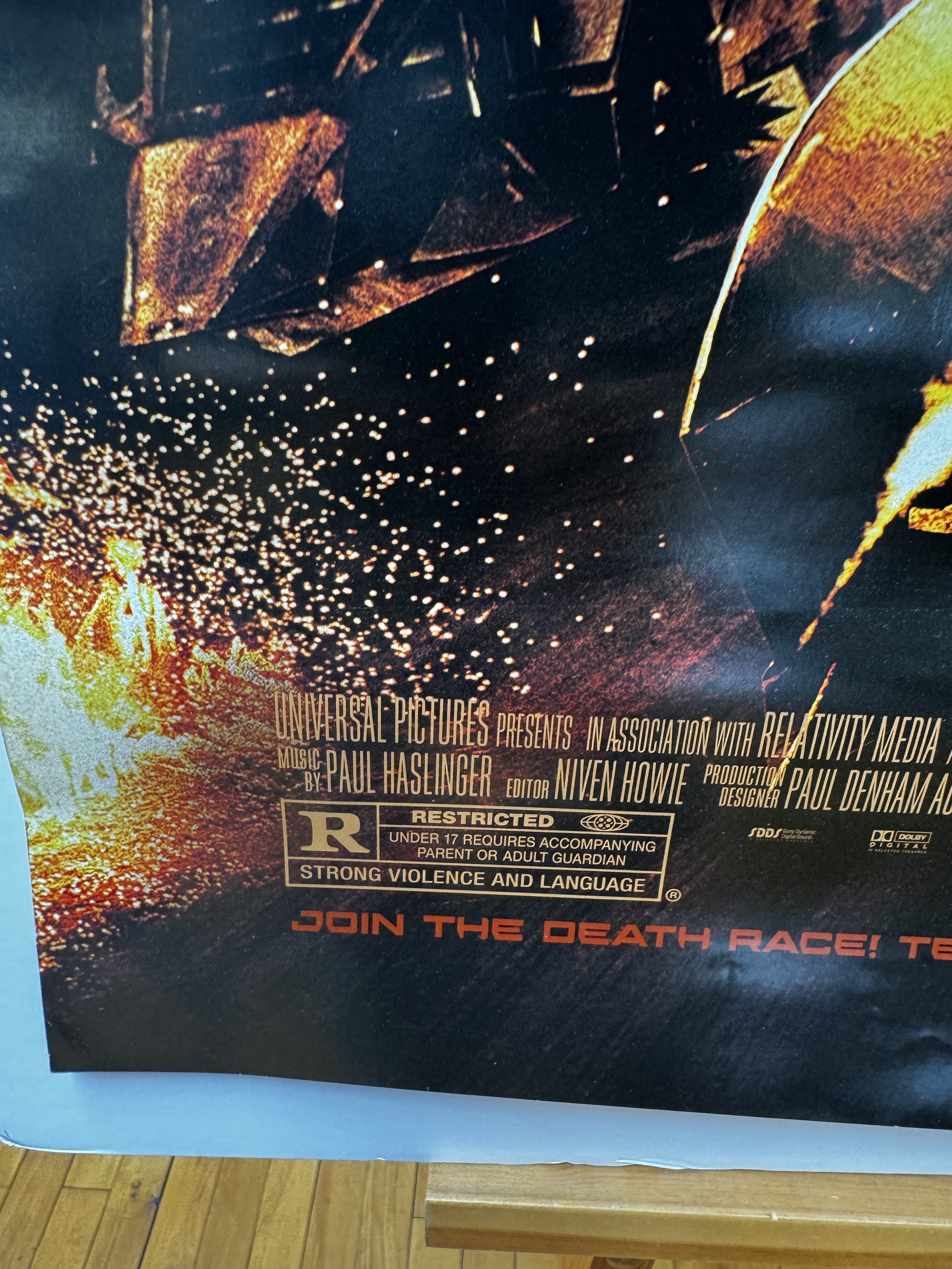 Death Race (2008) original movie poster - detail