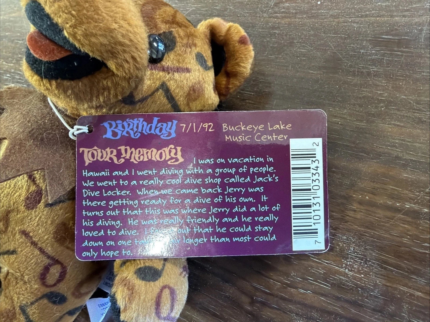 Grateful Dead "Bird Song" Bean Bear by Liquid Blue (New With Tags)