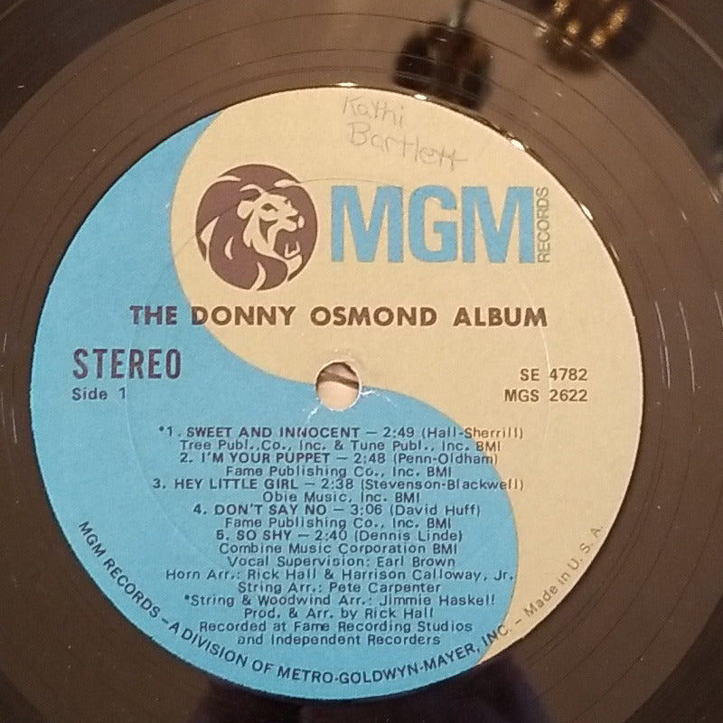 Donny Osmond - The Donny Osmond Album (1971, MGM Records) VG+/VG+