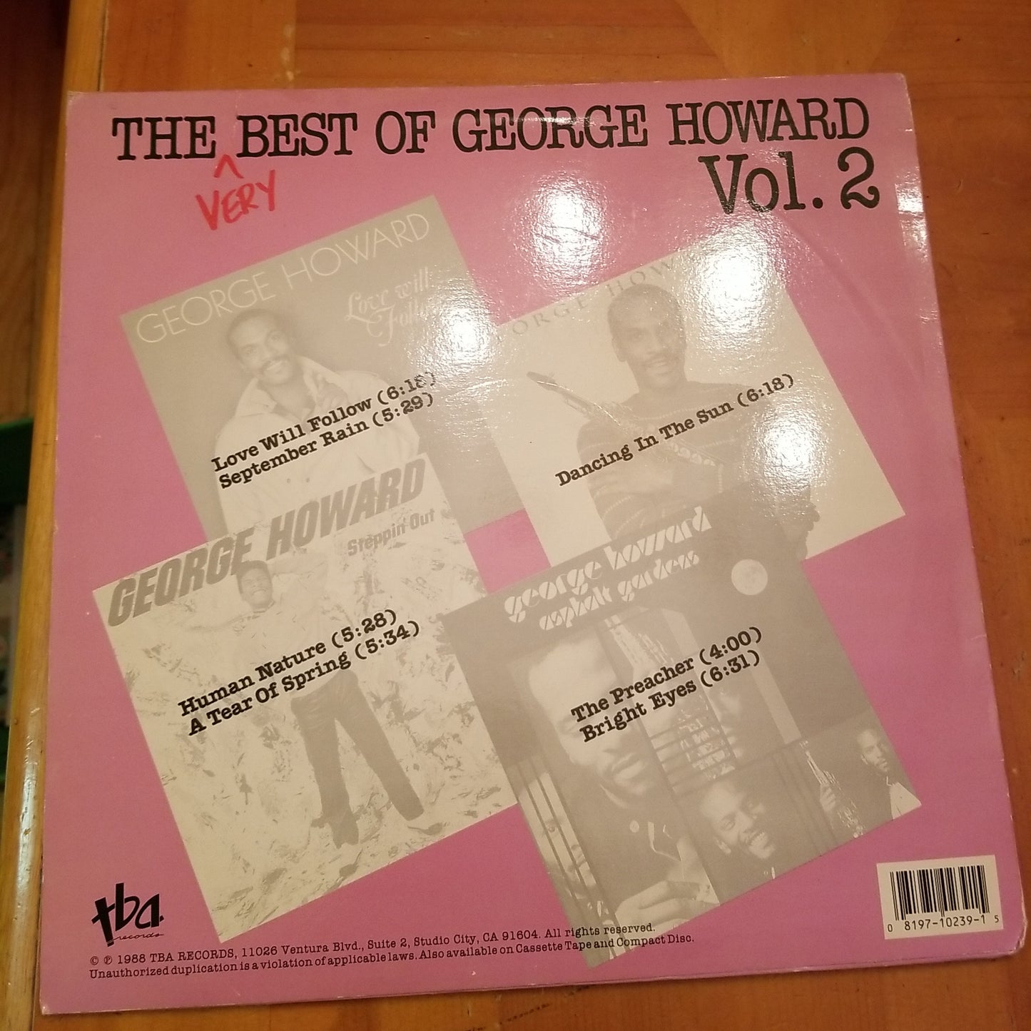 George Howard - The Very Best of George Howard Vol. 2 (1988) VG+/VG+ TEST DO NOT PURCHASE