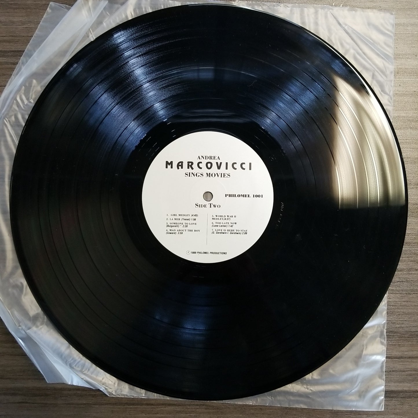 Andrea Marcovicci - Sings Movies (1988, Philomel (2)) VG+/VG+ TEST DO NOT PURCHASE