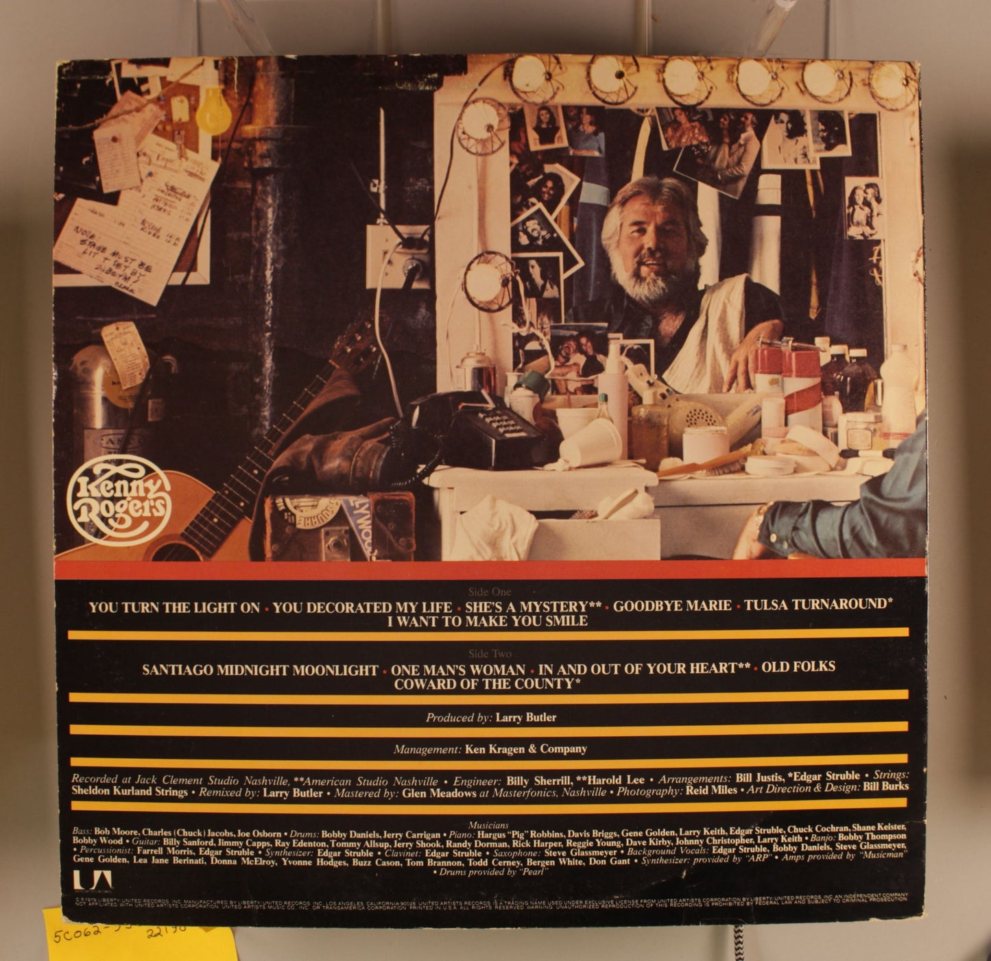 Kenny Rogers - Kenny (1979, United Artists Records) VG+/VG