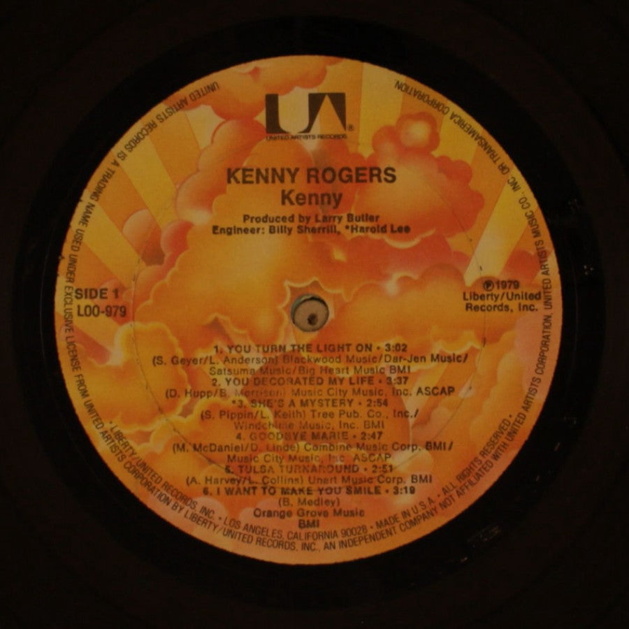 Kenny Rogers - Kenny (1979, United Artists Records) VG+/VG