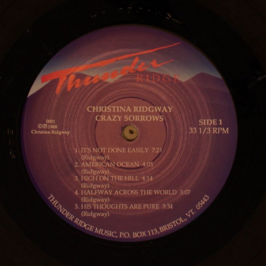 Christina Ridgway - Crazy Sorrows (1988, Thunder Ridge Music)
