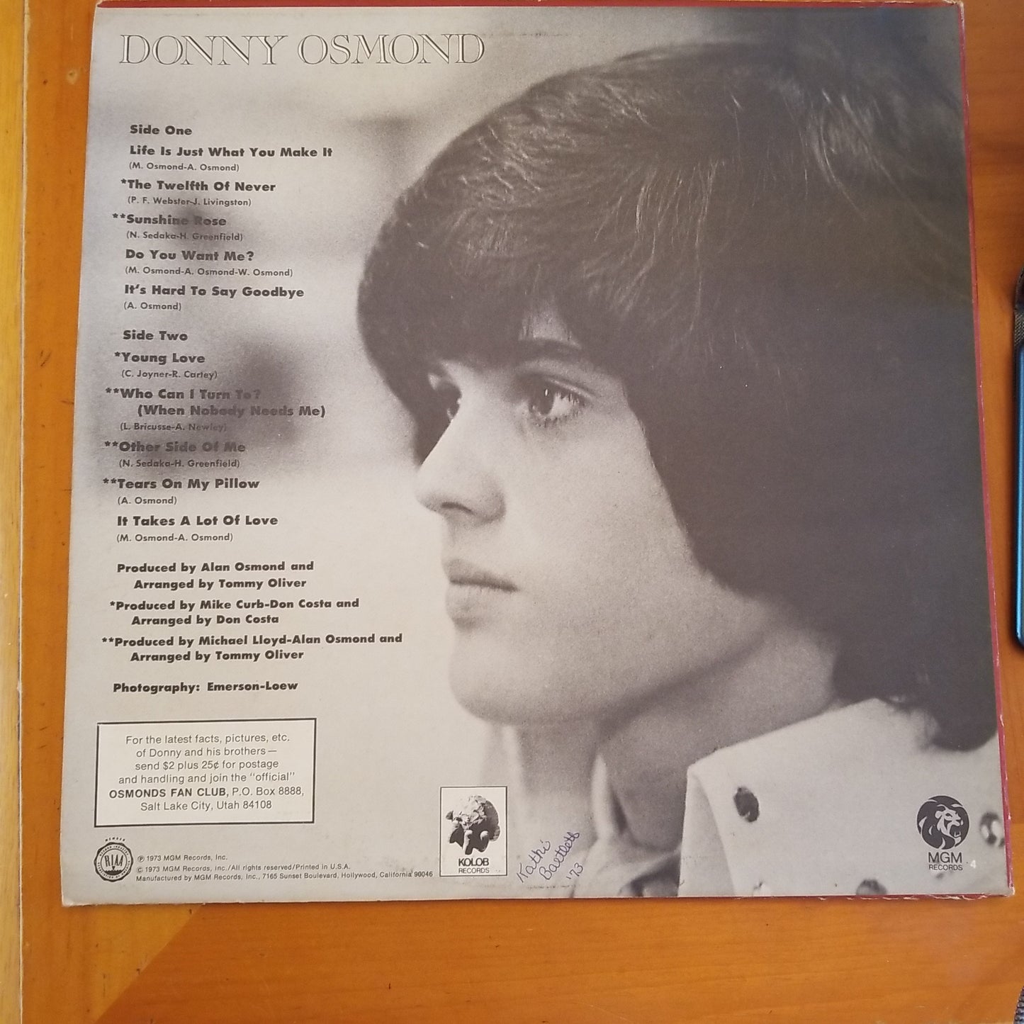 Donny Osmond - Alone Together (1973, MGM Records) VG/VG