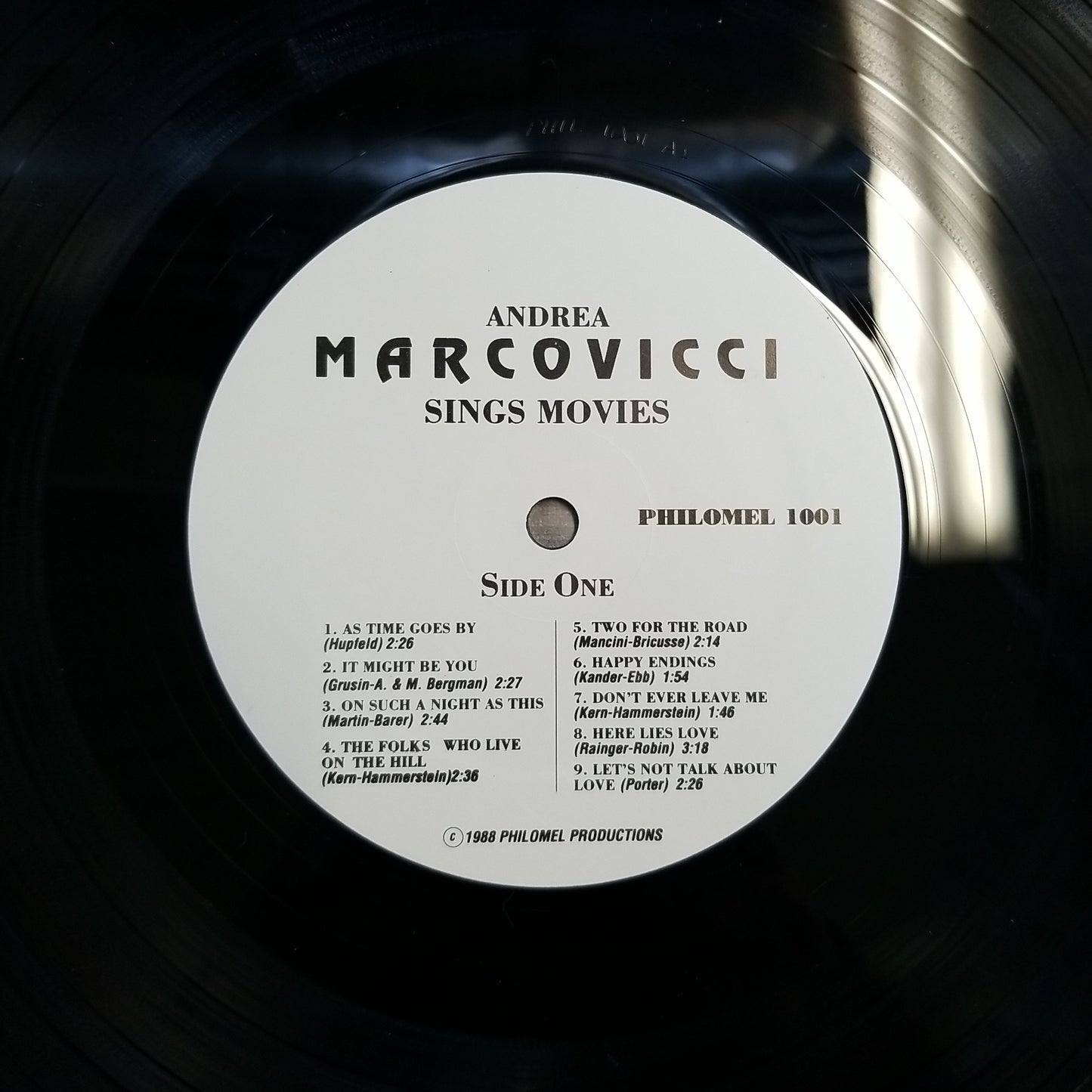 Andrea Marcovicci - Sings Movies (1988, Philomel (2)) VG+/VG+ TEST DO NOT PURCHASE