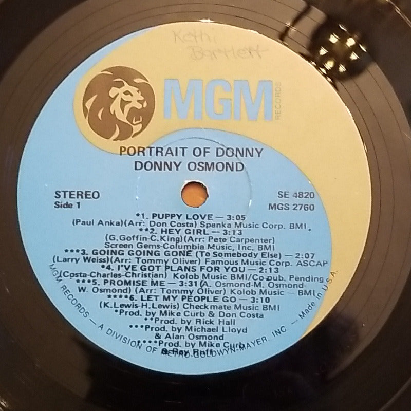 Donny Osmond - Portrait Of Donny (1972, MGM Records) VG/VG
