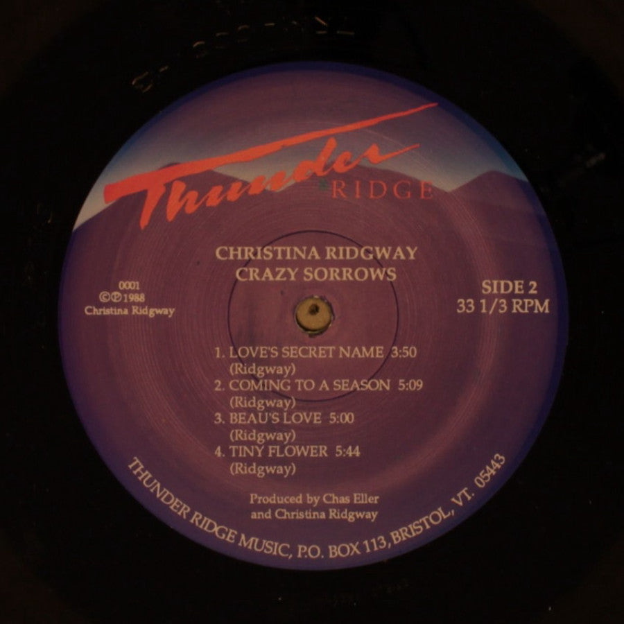 Christina Ridgway - Crazy Sorrows (1988, Thunder Ridge Music)
