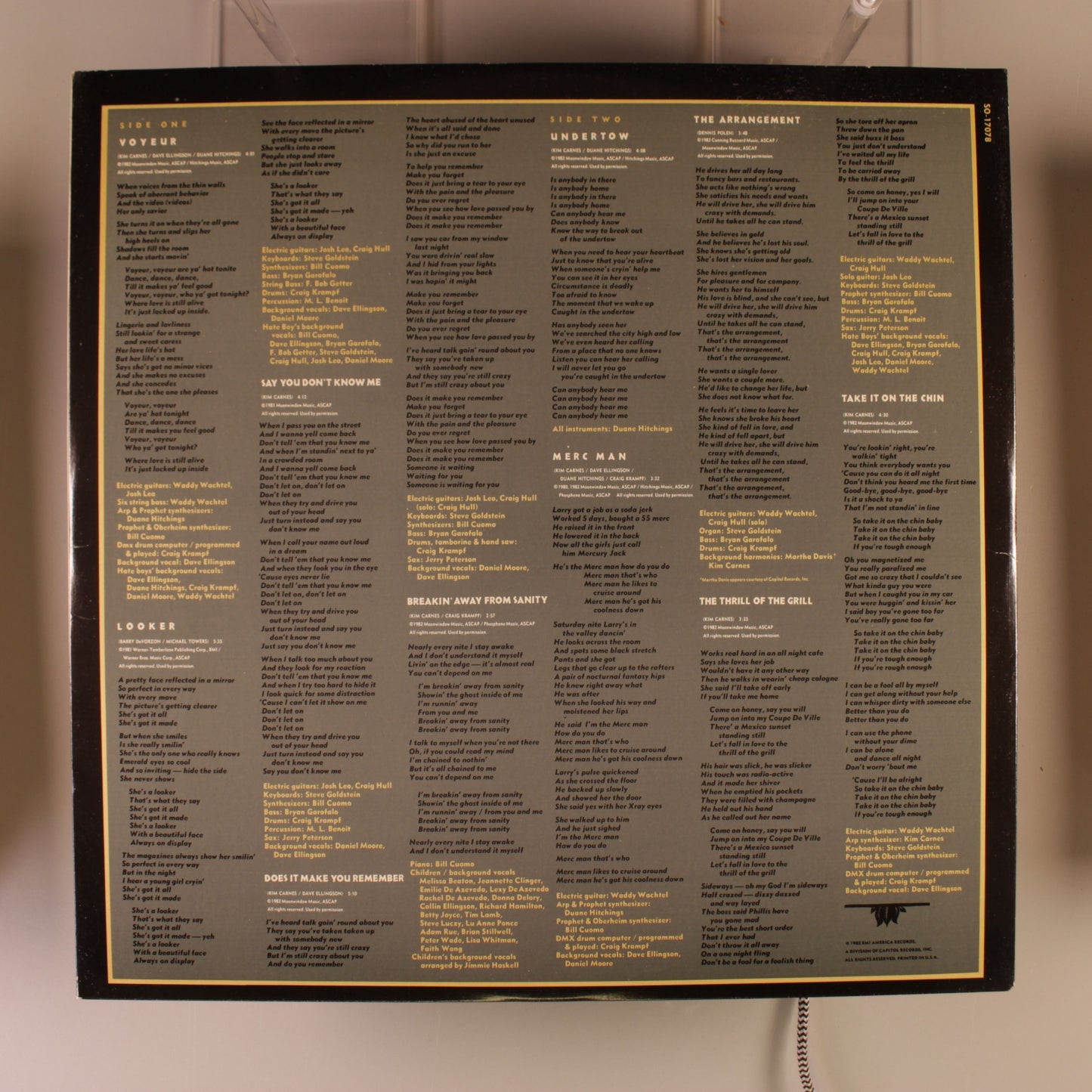 Kim Carnes - Voyeur (1982, EMI America)