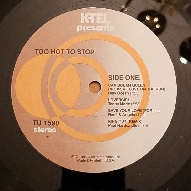 Various - Too Hot To Stop (1985, K-Tel International (USA), Inc.) VG+/VG+