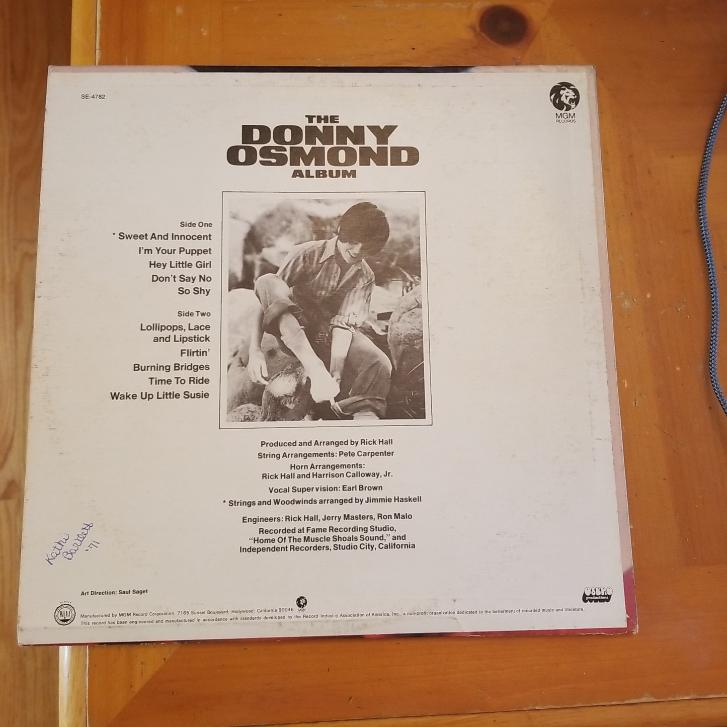 Donny Osmond - The Donny Osmond Album (1971, MGM Records) VG+/VG+