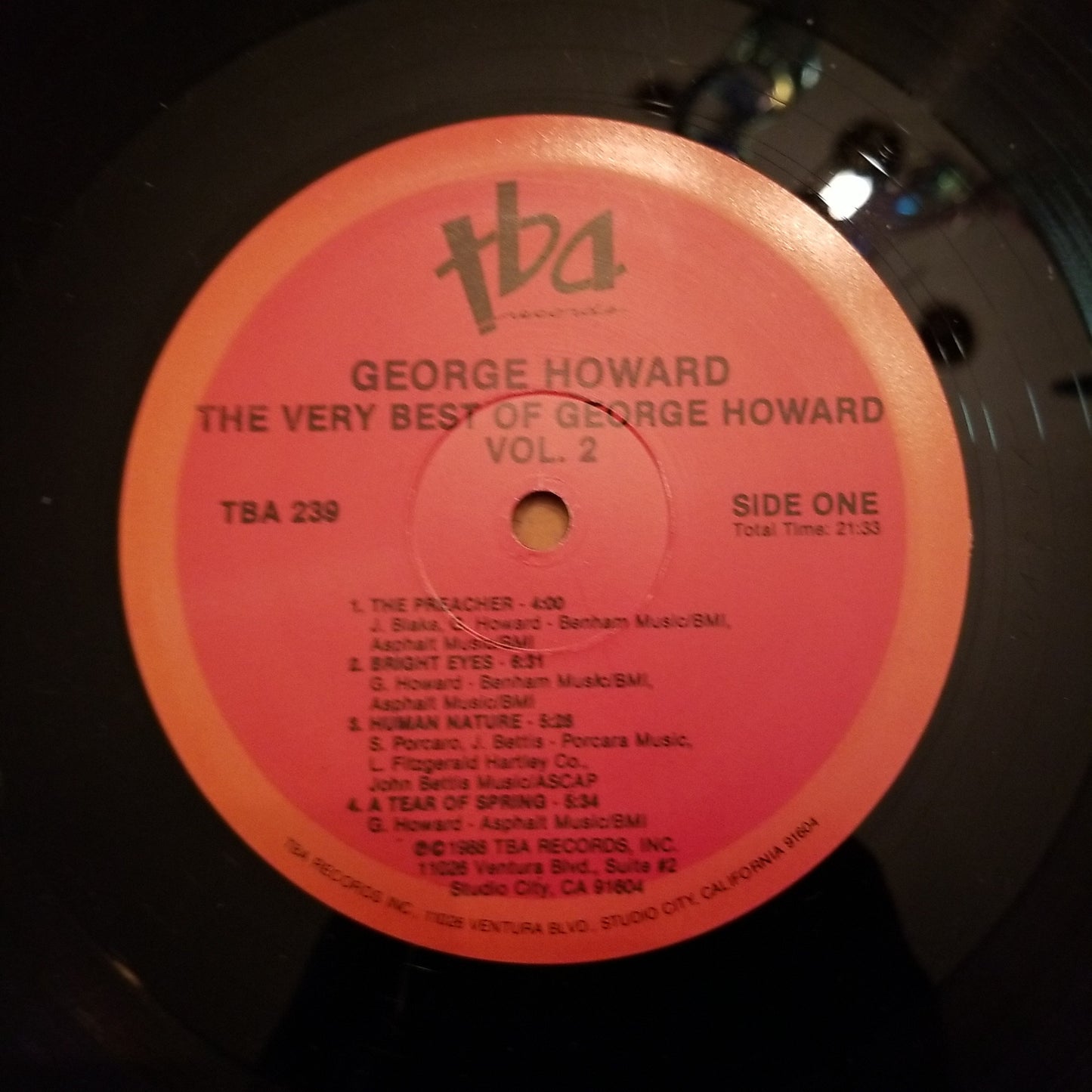 George Howard - The Very Best of George Howard Vol. 2 (1988) VG+/VG+ TEST DO NOT PURCHASE
