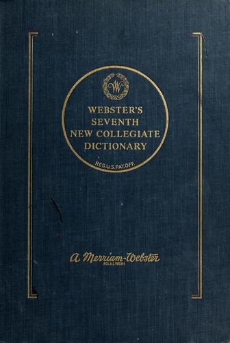 Webster's Seventh New Collegiate Dictionary — cover